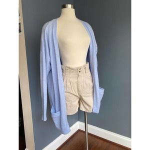 Forever 21 baby blue longline cardigan with pockets, size small